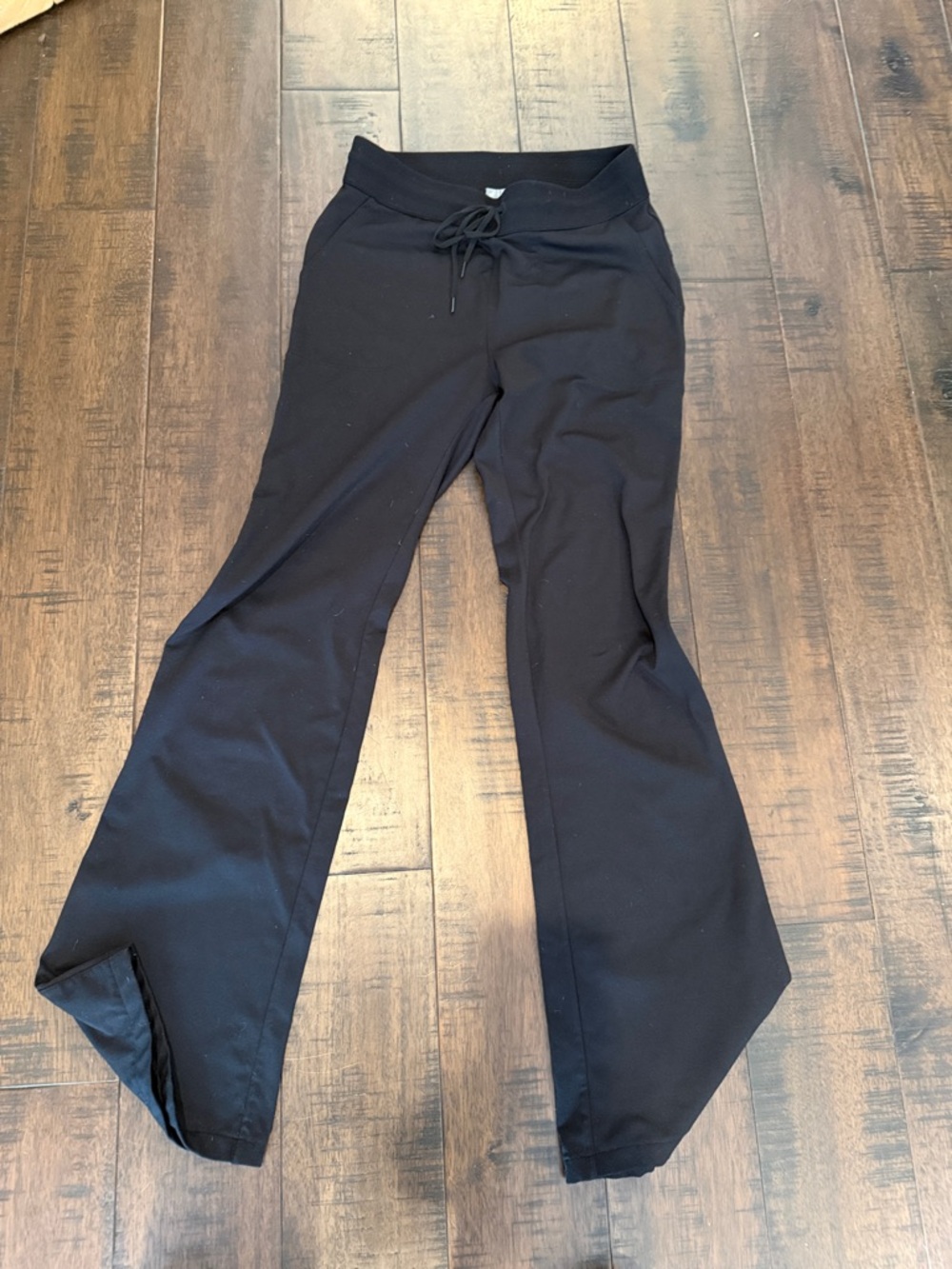 Athleta Black Boot-Cut Drawstring Pants